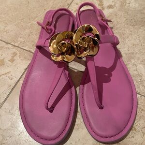 Ted Baker London Harper rose gold T-strap sandal